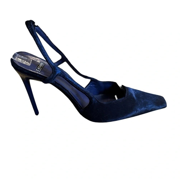 Casadei suede navy blue heel in size 8 - Picture 11 of 11